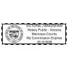 Arizona Notary Pink Stamp - Rectangle Imprint Example