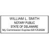 Delaware Notary Pink Stamp - Rectangle Impression