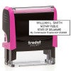 Delaware Notary Pink Stamp - Rectangle Body and Impression