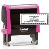 Impression on top of Idaho Notary Pink Stamp with Expiration - Rectangle