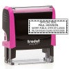Illinois Notary Pink Stamp - Rectangle