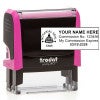 Impression overlay on the Iowa Notary Pink Stamp - Rectangle