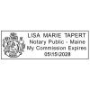 Impression Only of the Maine Notary Pink Stamp - Rectangle