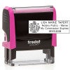 Maine Notary Pink Stamp - Rectangle Impression and Trodat Printy 4913 stamp body