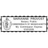 Impression only of Massachusetts Notary Pink Stamp - Rectangle
