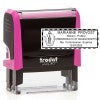 Impression overlay of Massachusetts Notary Pink Stamp - Rectangle