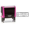 Massachusetts Notary Pink Stamp - Rectangle impression and stamp body