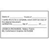 Certified True Copy Stamp for Notary Use Imprint Example