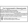 Impression only of Massachusetts JURAT Notary Stamp