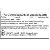 Impression only of Massachusetts SIGNATURE WITNESS Notary Stamp