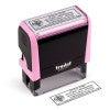 Oregon Notary Pink Stamp Angle Next to impression