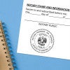 Louisiana notary stamp impression on sworn statement sheet