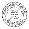 Missouri notary public seal with expiration date, name, and commission number.