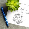 The South Carolina Notary With Expiration Date Round Stamp leaves crisp, clear impressions