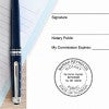 Florida Notary Pink Stamp - Round Impression on Paper