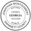 Georgia Notary with Expiration Date Pink Stamp - Round Impression