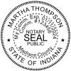 Indiana Notary Pink Stamp - Round Impression Only