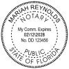 Florida Notary Public Round Seal Embosser Impression