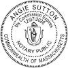 Massachusetts Notary Round Seal Embosser Impression Only