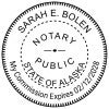 Alaska Notary Pink Seal Embosser Impression