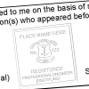 State of Rhode Island Professional Engineer Seal Embosser Impression Example