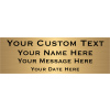 Custom Four Line Brass Sign