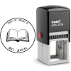 Round Open Book Library Stamp