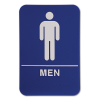 Blue ADA Braille Men's Restroom Sign