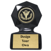 Large Black Star Sculpted Victory Trophy Award