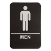 Black Men's ADA Braille Restroom Sign