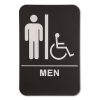 Black Men's Handicap ADA Braille Restroom Sign