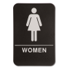 Black Women's ADA Braille Restroom Sign