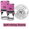 Arizona Notary Pink Stamp - Round Design