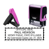 Illinois Notary Pink Stamp - Rectangle