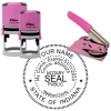 Indiana Notary Pink - Round Design