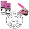 Maine Notary Pink - Round Design