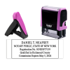 New York Notary Pink Stamp - Rectangle