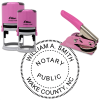 North Carolina Notary Pink - Round Design