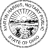 Ohio Notary Pink - Round Design Imprint Example