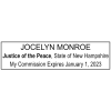 New Hampshire Justice of Peace Stamp Imprint Example