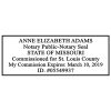Missouri Notary Pink Stamp - Rectangle Imprint