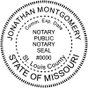 Missouri Notary Pink - Round Design Imprint
