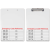 Emergency Code Reference Clipboard