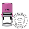 Connecticut Notary Pink Stamp - Round