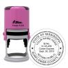 Mississippi Notary Pink Stamp - Round