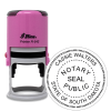 South Dakota Notary Pink Stamp - Round