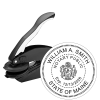Maine Notary with Crest Round Seal Embosser