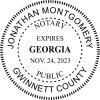 Georgia Notary Round with Expiration Imprint
