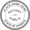 Kansas Notary Public Round Stamp
