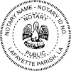 Louisiana Notary Round Imprint